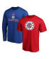 ფოტო #1 პროდუქტის Men's Red, Royal La Clippers T-shirt Combo Pack