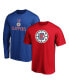 Men's Red, Royal La Clippers T-shirt Combo Pack Red, Royal, Small - фото #1