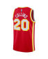 Фото #4 товара Men's and Women's John Collins Red Atlanta Hawks 2022/23 Swingman Jersey - Icon Edition