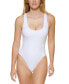 Фото #1 товара Calvin Klein 300733 Women's Deep U-Back Logo One-Piece Swimsuit, L
