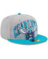 Фото #2 товара Men's Gray, Teal Charlotte Hornets Tip-Off Two-Tone 59FIFTY Fitted Hat
