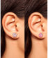 ფოტო #3 პროდუქტის Lilo and Stitch Silver Plated Angel & Flower Stud Earring Set