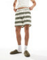 ASOS DESIGN lounge short in green stripe