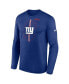 Фото #3 товара Men's Royal New York Giants Legend Icon Long Sleeve T-shirt