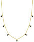 Macy's onyx Baguette Dangle 18" Collar Necklace in 14k Gold-Plated Sterling Silver