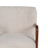 Armchair Beige Natural Polyester Rubber wood Sponge 56 x 56 x 78 cm