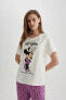 Фото #8 товара Fall In Love Disney Mickey & Minnie Regular Fit Kısa Kollu Pijama Takımı B6192ax24sp