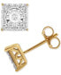 ფოტო #1 პროდუქტის Diamond Cluster Stud Earrings (1/3 ct. t.w.) in 14k White Gold, Yellow Gold and Rose Gold