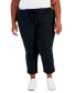 Фото #1 товара Plus Size Pull-On Cuffed Twill Ankle Pants, Created for Macy's