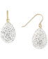 ფოტო #3 პროდუქტის Crystal Pavé Teardrop Cluster Drop Earrings in 10k Gold