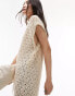 Фото #1 товара Topshop knitted stitchy sleeveless mini dress in stone