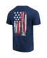 Фото #5 товара Men's Navy Arizona Wildcats Baseball Flag Comfort Colors T-shirt