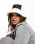 Фото #1 товара Calvin Klein Jeans sherpa bucket hat in white