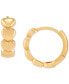 ფოტო #3 პროდუქტის Polished Hearts Huggie Hoop Earrings in 14k Gold, 3/8"