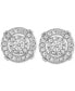 ფოტო #3 პროდუქტის Cubic Zirconia Circle Stud Earrings in Sterling Silver, Created for Macy's