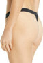 DKNY 268187 Women's Classic Cotton Thong Underwear Black Size L