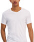 Men's Regular-Fit V-Neck Solid Undershirts, Pack of 4, Created for Macy's S - фото #3