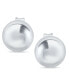ფოტო #3 პროდუქტის Ball Stud Earrings (10mm) in Sterling Silver, Created for Macy's