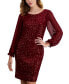 Petite Sequined Long-Sleeve Sheath Dress