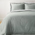 Full/Queen Double Flange Merrow Stitch Comforter & Sham Set Light Teal