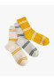 Фото #1 товара Çizgili 3'lü Soket Çorap Seti Çok Renkli