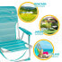 Фото #3 товара Садовый стул AKTIVE Пляжный бирюзовый 44 x 72 x 35 см Алюминиевый Складной (4 штуки)