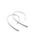 ფოტო #2 პროდუქტის Sadie Stainless Steel Bevel Hoop Earring