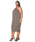 ფოტო #2 პროდუქტის Plus Size Persephone Asymmetrical Midi Dress