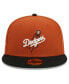 Фото #4 товара Men's Orange, Black Los Angeles Dodgers 59FIFTY Fitted Hat