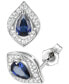 Фото #1 товара Серьги Macy's Amethyst & Sapphire Pear Halo