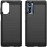 Hurtel Carbon Case etui do Motorola Moto G62 5G elastyczny silikonowy karbonowy pokrowiec czarne