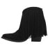 Фото #3 товара Dingo Tangles Fringe Embroidery Pointed Toe Pull On Booties Womens Black Casual