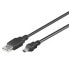 Wentronic 93623 - 1.5 m - USB A - Micro-USB B - Black