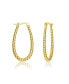 ფოტო #2 პროდუქტის 14K Gold Plated "U" Large Hoop Earrings