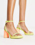 Фото #3 товара Z_Code_Z Moira platform heeled sandals in green and yellow