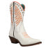 Фото #2 товара Corral Boots Studded Embroidery Pointed Toe Zippered Cowboy Womens White Casual