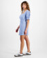 Puff-Sleeve Mini Dress