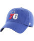 Фото #1 товара Men's Royal Philadelphia 76ers Alternate Logo Classic Franchise Fitted Hat