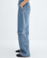 ფოტო #5 პროდუქტის Women's Pockets Detail Loose Cargo Jeans