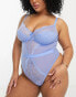 Фото #2 товара Ivory Rose Curve B-G lace mesh bodysuit in blue