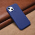 Фото #13 товара Чехол для iPhone 14 Plus ICARER магнитный с MagSafe Litchi Premium Leather Case синий