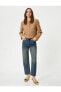Фото #2 товара Yüksel Bel Düz Paça Kot Pantolon Cepli - Eve Straight Jeans