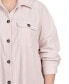 Plus Size Long Sleeve Corduroy Shirt Jacket