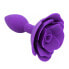Фото #1 товара Rose Silicone Butt Plug Purple