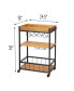 Фото #4 товара Industrial Rolling Bar Cart with Removable Serving Tray