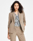 Petite Zip-Pocket One-Button Blazer