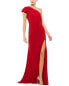 Mac Duggal Jersey One-Shoulder Flutter Sleeve Draped Gown Women's 10 - фото #1