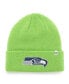 ფოტო #1 პროდუქტის Men's '47 Neon Green Seattle Seahawks Secondary Basic Cuffed Knit Hat