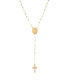 Polished Diamond Cut Rosary with Moonbeads in 14K Yellow, White and Rose Gold.