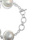 ფოტო #2 პროდუქტის Cultured Button Blister Pearl (18-20mm) Bracelet in Sterling Silver